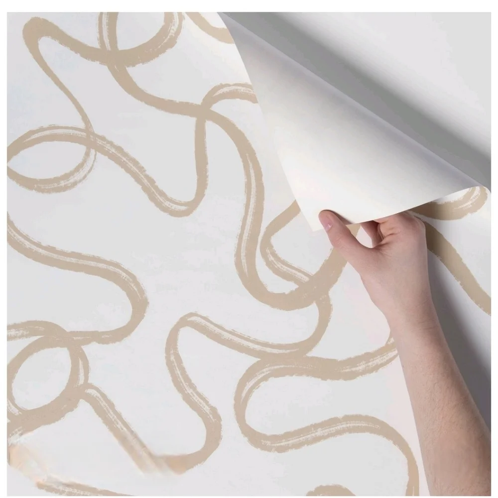 Opalhouse Abstract Doodle Peel & Stick Wallpaper Khaki